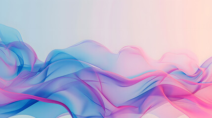 Abstract Wave and Curve Background in Pink and Blue. Futuristic, Innovation, and Technology Concept for Modern Graphic Design. Soft and smooth Gradient of a movement curve pastel color.