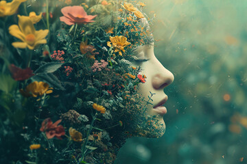 Nature-inspired visuals promoting mental well-being.