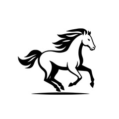 Obraz na płótnie Canvas High Quality Vector Logo of a Majestic Rearing White Horse. Versatile Symbol of Strength and Elegance for Logos, Branding, and Marketing. Isolated on White Background for Seamless Integration.