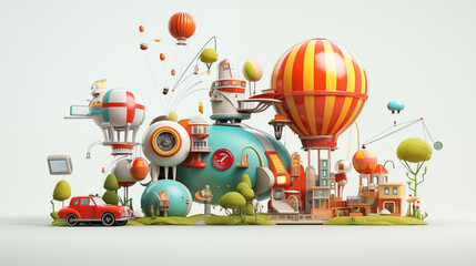 birthday party balloonsvector
