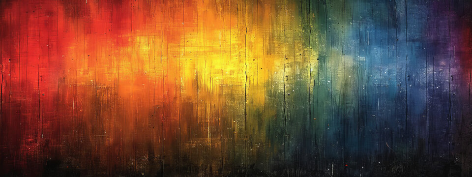 Vibrant Symphony, A Mesmerizing Masterpiece of Rainbow Colors on a Captivating Obsidian Canvas