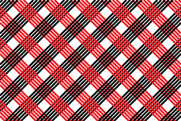 Seamless weaving pattern linear with crossed lines vector.