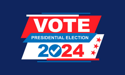 Fototapeta premium Presidential Election, Vote 2024 Background USA