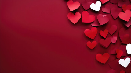 Paper Serenade on a Burgundy Canvas