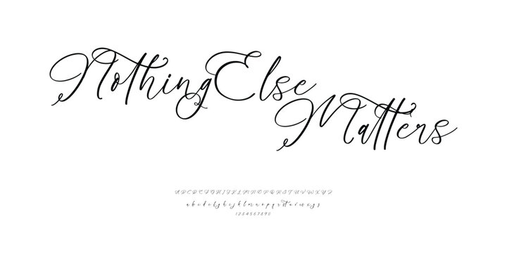 Nothing else matters alphabet script