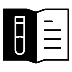 Lab Book solid glyph icon