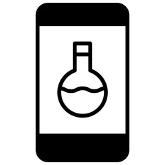 Phone Test Tube solid glyph icon