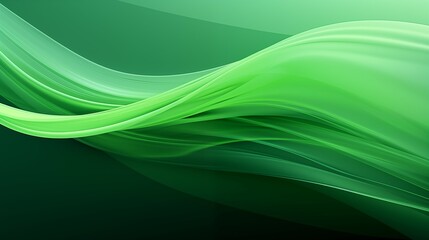 Abstract Green Waves Background