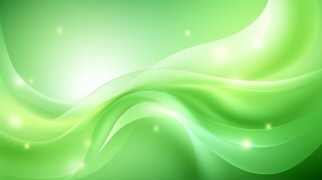 Abstract Light Green Wave Background