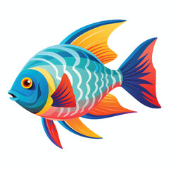 Colorful reef fish coral reef fish colorful fish for pond fishing red panda guppy colour stone for aquarium different color goldfish sailfish vector fishing logo vector