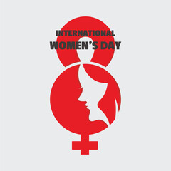 Women's Day Vector Logo Template
