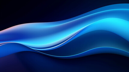 abstract modern minimal wallpaper with blue waves 3d render