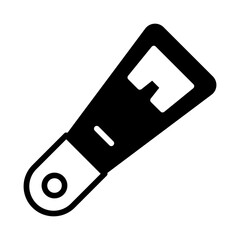 Bottle opener solid glyph icon