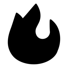 Obraz premium Fire solid glyph icon