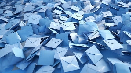 lots of blocks with envelopes. mail correspondence - obrazy, fototapety, plakaty