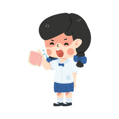 Kid sneezing and cough from the flu