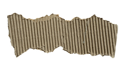 Torn brown corrugated cardboard paper for using as a text box