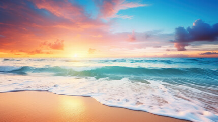 Sunset or sunrise on tropical beach