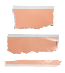 Torn pink peach color magazine papers