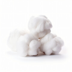 Fototapeta na wymiar Balls of clean cotton wool isolated on white background