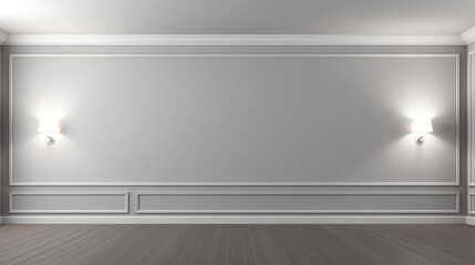 interior of grey empty room background 3d render