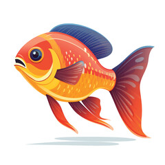 Fototapeta premium Tropical Fish Painting for Living Room Wall