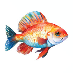 Fototapeta premium Tropical Fish Painting for Living Room Wall
