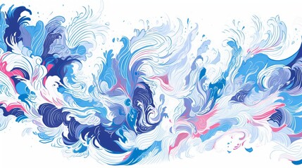 Fototapeta premium Painting Life’s Motion with Bold, Vibrant Hues, generative ai