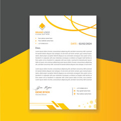 Modern and professional company business letterhead template design