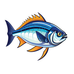 Fototapeta premium Tropical Fish Painting for Living Room Wall