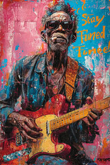 Fototapeta premium portrait of a person with a guitar