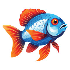 Tropical Fish Painting for Living Room Wall