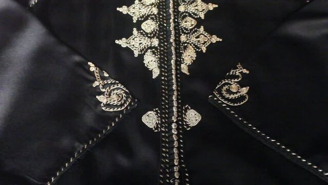 Close up of Caftan, Moroccan clothes.