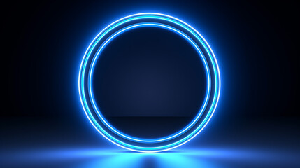 abstract simple background with glowing ring 3d render