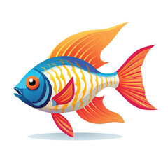 Fototapeta premium Tropical Fish Painting for Living Room Wall