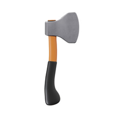 3d axe icon illustration, transparent background, emergency and services 3d set