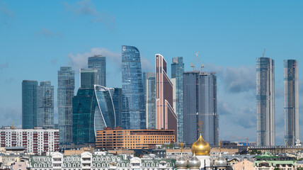 Fototapeta na wymiar View of the Moscow International Business Center 