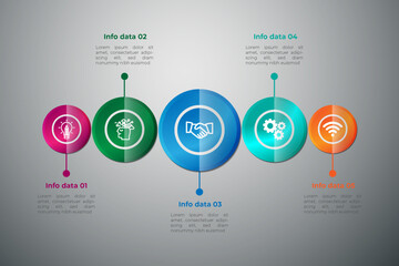Timeline infographic with info chart. Modern presentation infographic template.