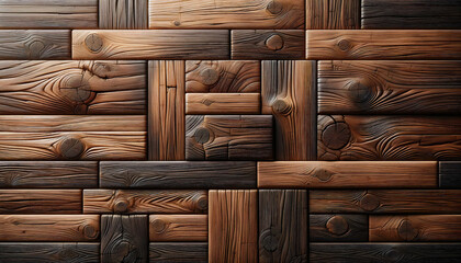 Wood pattern texture, Abstract wood grain background Wooden floor pattern, wall of wooden slats in the color of dark wood with a pattern of wall panels in the background.Dark wooden texture. Rustic th - obrazy, fototapety, plakaty