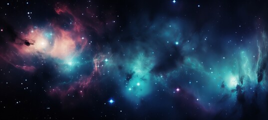 Fototapeta premium Majestic night sky awe inspiring universe filled with countless stars, nebulae, and galaxies