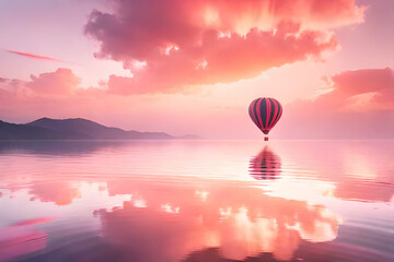 Fototapeta premium soft and romantic cloudy atmosphere , pink clouds