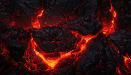 Lava and stones texture background