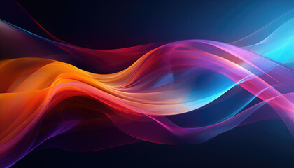 Futuristic abstract coloured wavy forms background