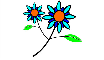 an icon or vector image of a flower