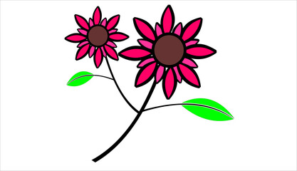 an icon or vector image of a flower