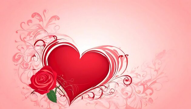 valentine cover photo 3d with heart ai generated