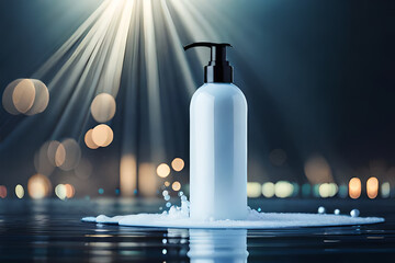 cosmetics pump bottle , shampoo packaging