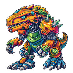 Fototapeta premium Robot monster illustration design, used in clothing design, transparent background, Ai generated image