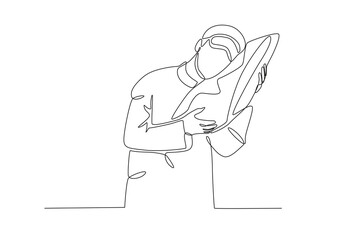 A man who sleeps soundly