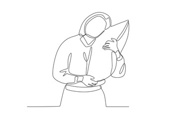 A woman who is sleeping